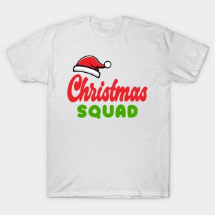 Christmas Squad Red Green Text T-Shirt